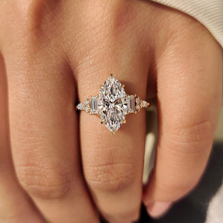 Cushion Hidden Halo Lab Grown Diamond Engagement Ring