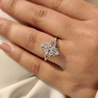 Cushion Hidden Halo Lab Grown Diamond Engagement Ring