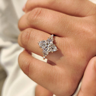 Cushion Hidden Halo Lab Grown Diamond Engagement Ring