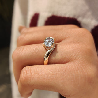 Cushion Hidden Halo Lab Grown Diamond Engagement Ring