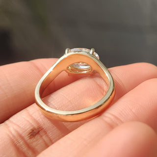 Cushion Hidden Halo Lab Grown Diamond Engagement Ring