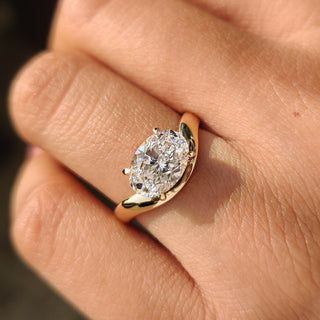 Cushion Hidden Halo Lab Grown Diamond Engagement Ring