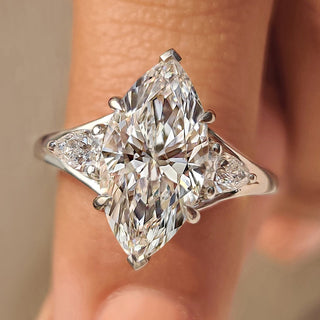 Cushion Hidden Halo Lab Grown Diamond Engagement Ring