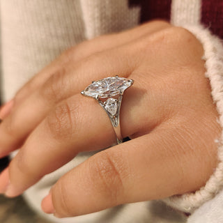 Cushion Hidden Halo Lab Grown Diamond Engagement Ring