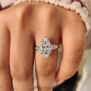 Cushion Hidden Halo Lab Grown Diamond Engagement Ring