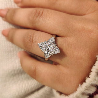 Cushion Hidden Halo Lab Grown Diamond Engagement Ring