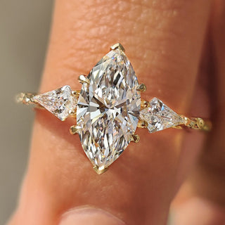 Cushion Hidden Halo Lab Grown Diamond Engagement Ring