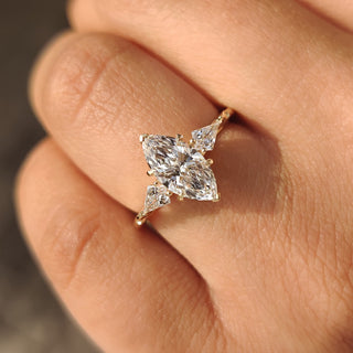 Cushion Hidden Halo Lab Grown Diamond Engagement Ring