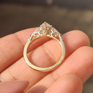 Cushion Hidden Halo Lab Grown Diamond Engagement Ring