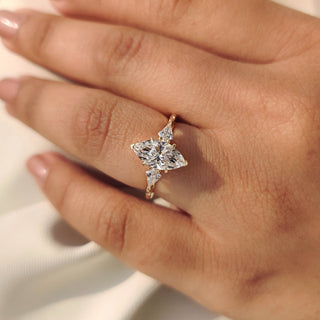 Cushion Hidden Halo Lab Grown Diamond Engagement Ring