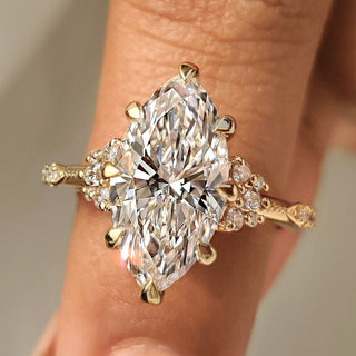 Cushion Hidden Halo Lab Grown Diamond Engagement Ring