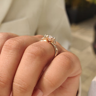 Cushion Hidden Halo Lab Grown Diamond Engagement Ring