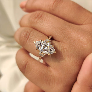 Cushion Hidden Halo Lab Grown Diamond Engagement Ring