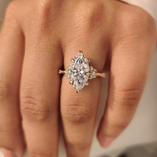 Cushion Hidden Halo Lab Grown Diamond Engagement Ring