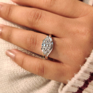 Cushion Hidden Halo Lab Grown Diamond Engagement Ring