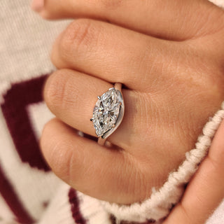 Cushion Hidden Halo Lab Grown Diamond Engagement Ring