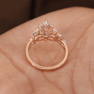 Cushion Hidden Halo Lab Grown Diamond Engagement Ring