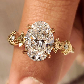 Cushion Hidden Halo Lab Grown Diamond Engagement Ring