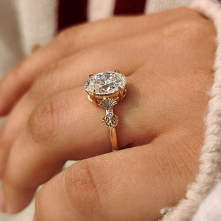 Cushion Hidden Halo Lab Grown Diamond Engagement Ring