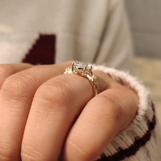 Cushion Hidden Halo Lab Grown Diamond Engagement Ring