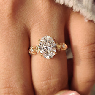 Cushion Hidden Halo Lab Grown Diamond Engagement Ring