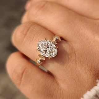 Cushion Hidden Halo Lab Grown Diamond Engagement Ring