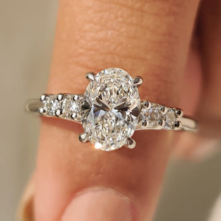 Cushion Hidden Halo Lab Grown Diamond Engagement Ring