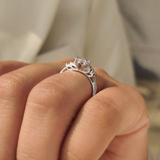 Cushion Hidden Halo Lab Grown Diamond Engagement Ring