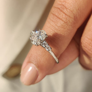 Cushion Hidden Halo Lab Grown Diamond Engagement Ring