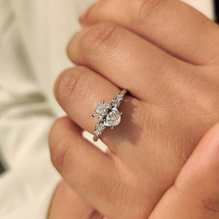Cushion Hidden Halo Lab Grown Diamond Engagement Ring