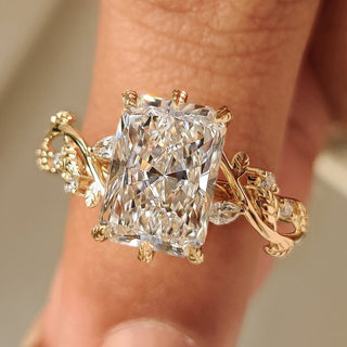 Cushion Hidden Halo Lab Grown Diamond Engagement Ring