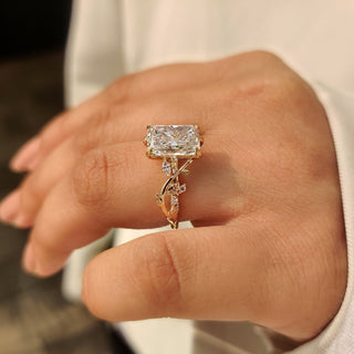 Cushion Hidden Halo Lab Grown Diamond Engagement Ring