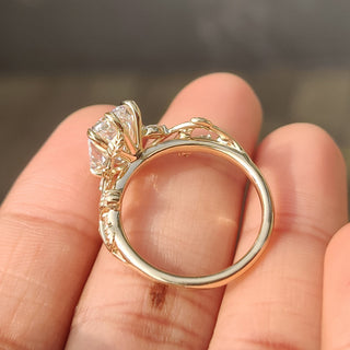 Cushion Hidden Halo Lab Grown Diamond Engagement Ring