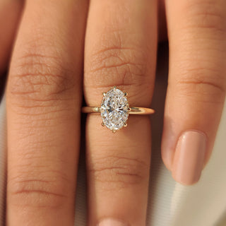Cushion Hidden Halo Lab Grown Diamond Engagement Ring