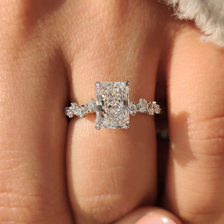Cushion Hidden Halo Lab Grown Diamond Engagement Ring