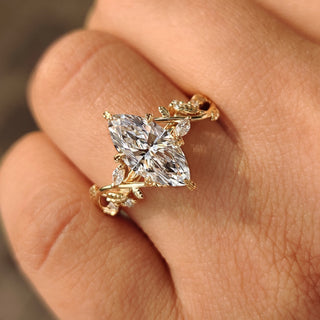 Cushion Hidden Halo Lab Grown Diamond Engagement Ring