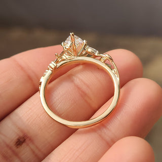Cushion Hidden Halo Lab Grown Diamond Engagement Ring