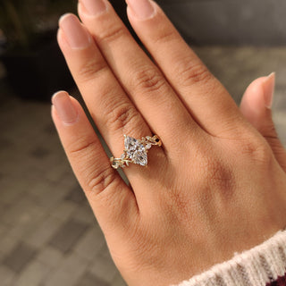 Cushion Hidden Halo Lab Grown Diamond Engagement Ring