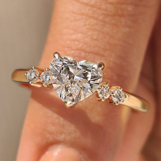 Cushion Hidden Halo Lab Grown Diamond Engagement Ring
