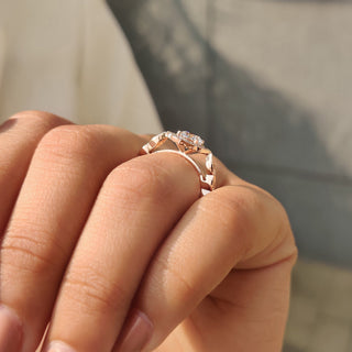 Cushion Hidden Halo Lab Grown Diamond Engagement Ring