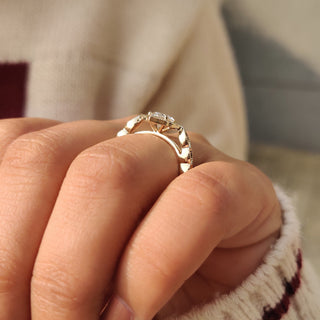Cushion Hidden Halo Lab Grown Diamond Engagement Ring