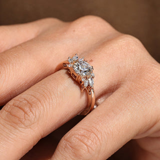 Cushion Hidden Halo Lab Grown Diamond Engagement Ring