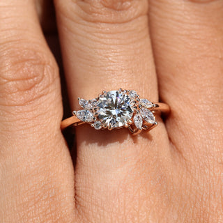 Cushion Hidden Halo Lab Grown Diamond Engagement Ring