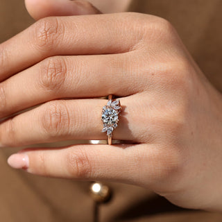 Cushion Hidden Halo Lab Grown Diamond Engagement Ring