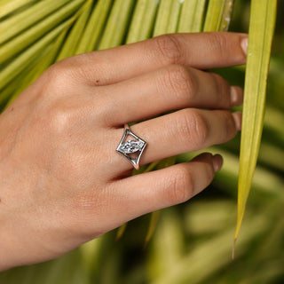 Cushion Hidden Halo Lab Grown Diamond Engagement Ring