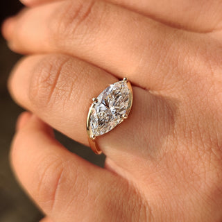 Cushion Hidden Halo Lab Grown Diamond Engagement Ring
