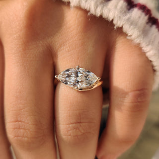 Cushion Hidden Halo Lab Grown Diamond Engagement Ring