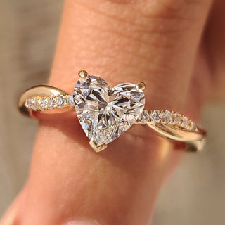 Cushion Hidden Halo Lab Grown Diamond Engagement Ring