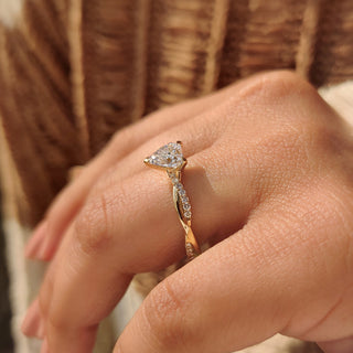 Cushion Hidden Halo Lab Grown Diamond Engagement Ring