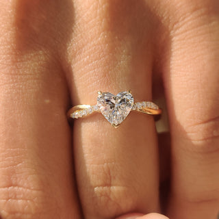 Cushion Hidden Halo Lab Grown Diamond Engagement Ring
